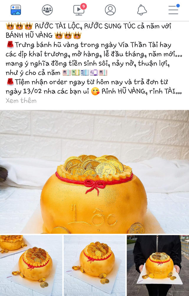 Bánh hũ vàng độc lạ “cháy hàng” ngày vía Thần Tài